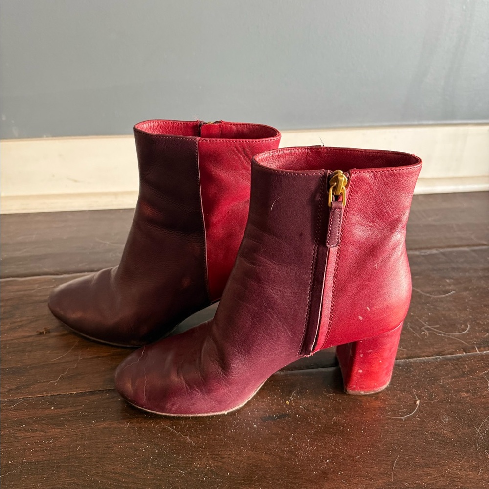 Tory Burch Red Ankle Booties